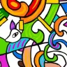 Patrón naïf pintado por Artesanías Paty