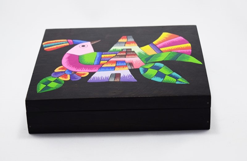 Town Bird wood jewelry box