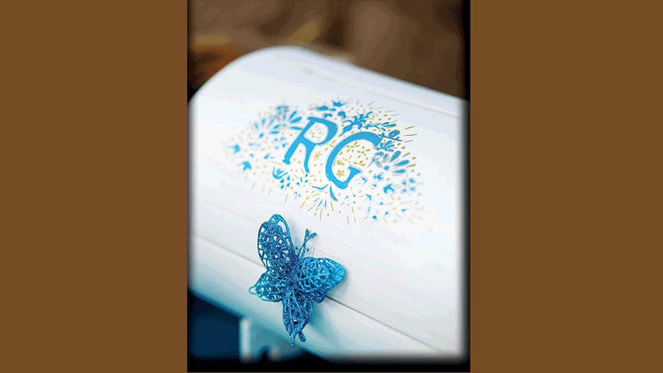 Wooden box custom made for a customer's wedding